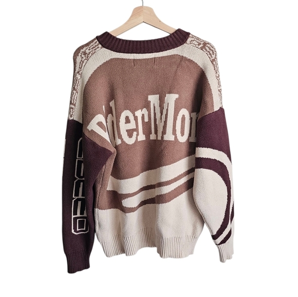 Aelfric Eden Knit Kitschy Speed Racing Zip Up Cardigan Jacket Size Large - Picture 4 of 7